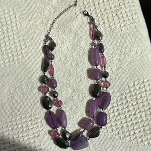 Women’s Purple Multi-Bead Necklace
